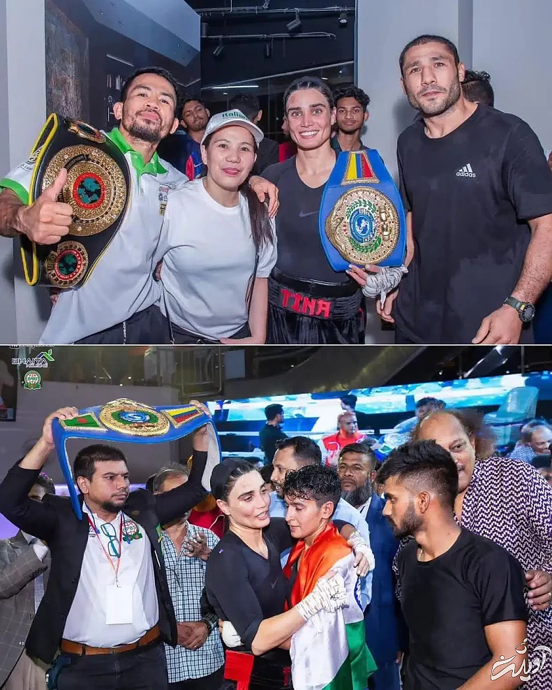 فیلم| تینا آخوندتبار با «حجاب» قهرمان بوکس زنان جهان شد